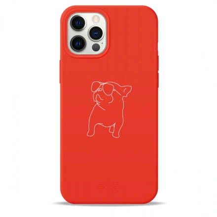 Чохол Pump Silicone Minimalistic Case for iPhone 12 Pro Max - Pug With (PMSLMN12(6.7)-1/233)